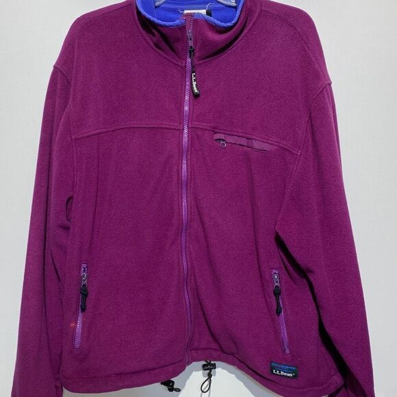 L.L. Bean Women's Purple Polartec Windbloc Series Fleece Jacket Size Medium - Picture 1 of 10